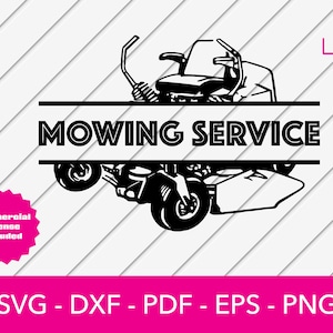 Zero Turn grasmaaier Svg, grasmaaier Svg, Split Frame, Maaien Service Cut File - PNG - DXF - Cricut - Decal Vector Clipart - Instant Download