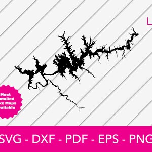 Lake Powell, Utah Map Shape SVG Cut File - PNG - DXF - Cricut - Sommer Vektor Clipart Download - Kommerzielle Lizenz inklusive