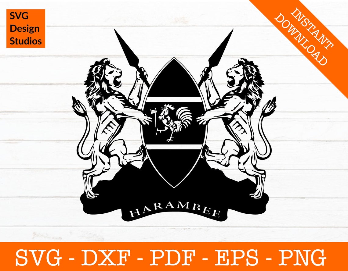 Kenya Svg Kenya Coat of Arms Kenyan Seal Kenya Kenyan Flag Etsy UK
