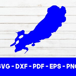 Sand Lake, North Frontenac, Ontario, Kanada - Karte Form SVG geschnitten Datei - PNG - DXF - Cricut - Sommer Vektor Clipart