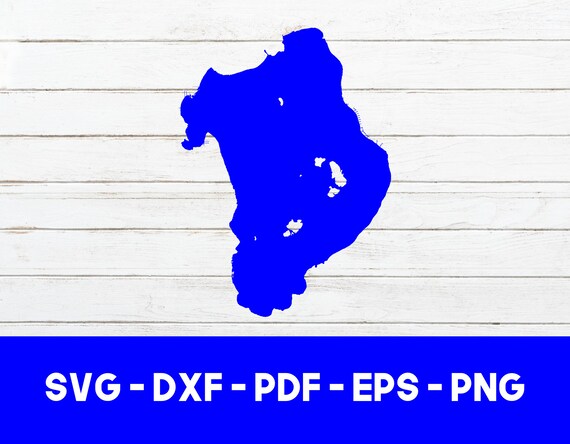 Lake Istokpoga Florida Map Shape SVG Cut File PNG DXF | Etsy