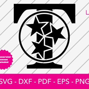 Tennessee Tristar Svg, Tennessee Svg, Tennessee State Flag Svg, Universiteit Svg, Vrijwilligers Svg, Cut File - PNG DXF - Cricut - Vector Clipart