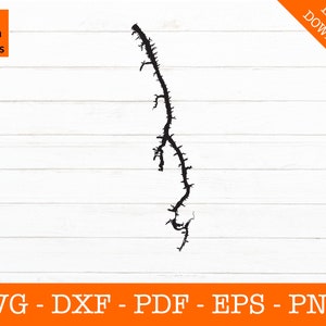 Kentucky Lake Karte SVG geschnitten Datei - PNG - DXF - Cricut - Sommer Vektor Clipart