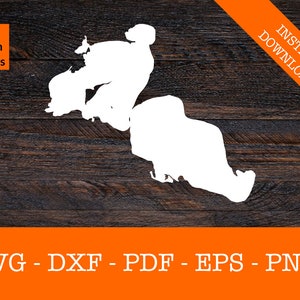 Clearwater Lake, Minnesota Karte Form SVG geschnitten Datei - PNG - DXF - Cricut - Sommer Vektor Clipart Download