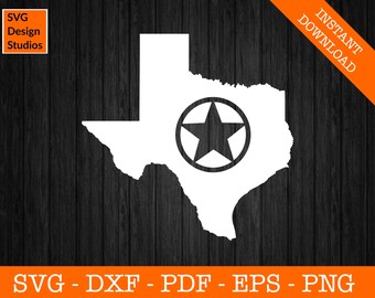 Texas Svg, Texas Star Svg, Texas State Map Svg, Texan Svg - Archivo de corte SVG - DXF - Cricut - Clipart - Vinilo Die Cut - Licencia comercial