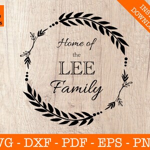 Haus der Familie Lee, Willkommen, Bauernhaus, Küche, Familienname, Familienname, Nachname, Monogramm, Schneidebrett