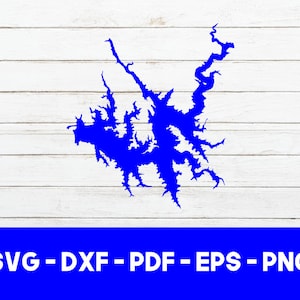 カーターズレイク、ジョージア州地図形状 SVG カット ファイル - PNG - DXF - Cricut - ベクター クリップアート - デザイン - 即時ダウンロード