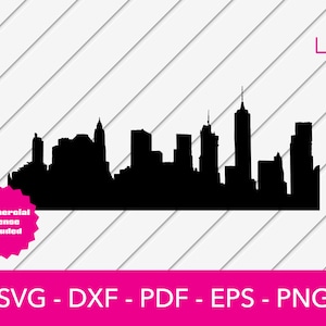 NYC Skyline svg, New York City Skyline Cityscape svg, Silhouette SVG Cut File - png, dxf, eps Cricut - Vector Clipart - Instant Download