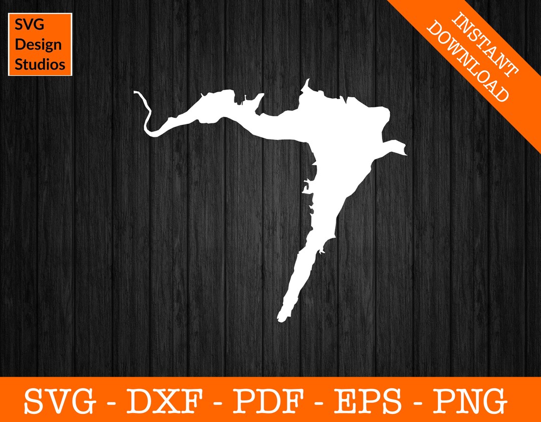 Rushford Lake, New York Svg, Rushford Lake Svg, Map Shape SVG Cut File