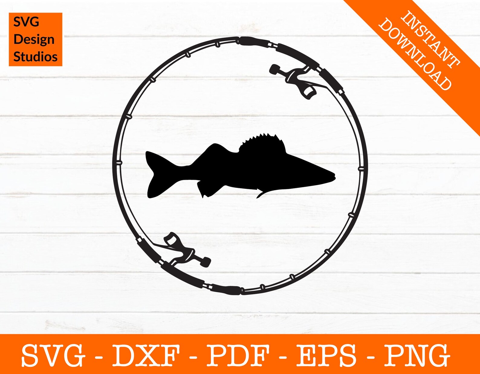Download Walleye Fish Logo Svg Fishing Svg Fishing Rod svg | Etsy