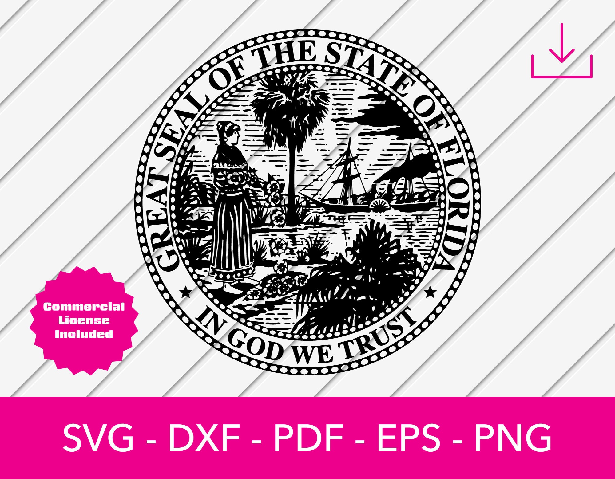 Florida Svg, Florida State Seal Svg, Florida Flag Svg Cut File PNG