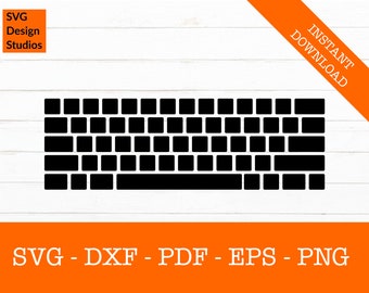 Computer Keyboard svg  Silhouette Shadow SVG Cut File - PNG - DXF - Cricut - Decal Shape Vector Clipart