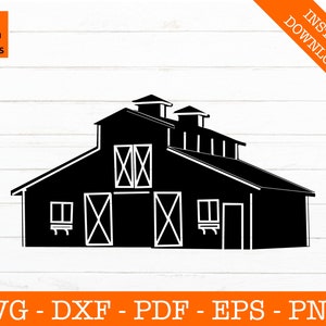 Barn Svg, Farm svg, Farmer Svg, Barn Door Svg, Barnyard Svg Silhouette SVG Cut File - PNG - DXF - Cricut - Decal Shape Vector Clipart