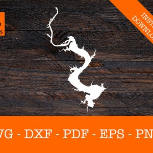 See Whitney, Texas Karte Form SVG geschnitten Datei - PNG - DXF - Cricut - Sommer Vektor Clipart