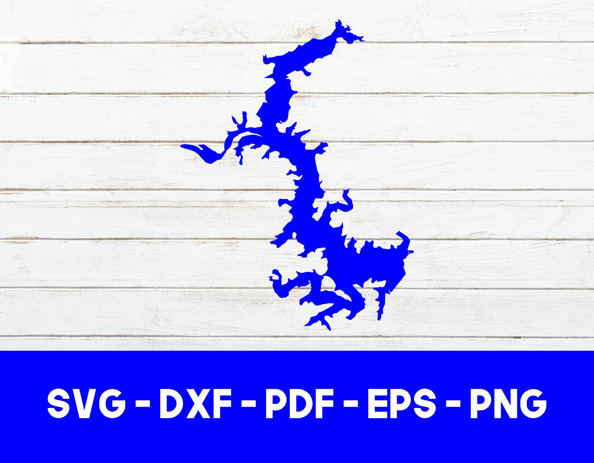 Lake Wappapello, Missouri Map Shape SVG Cut File PNG DXF Cricut