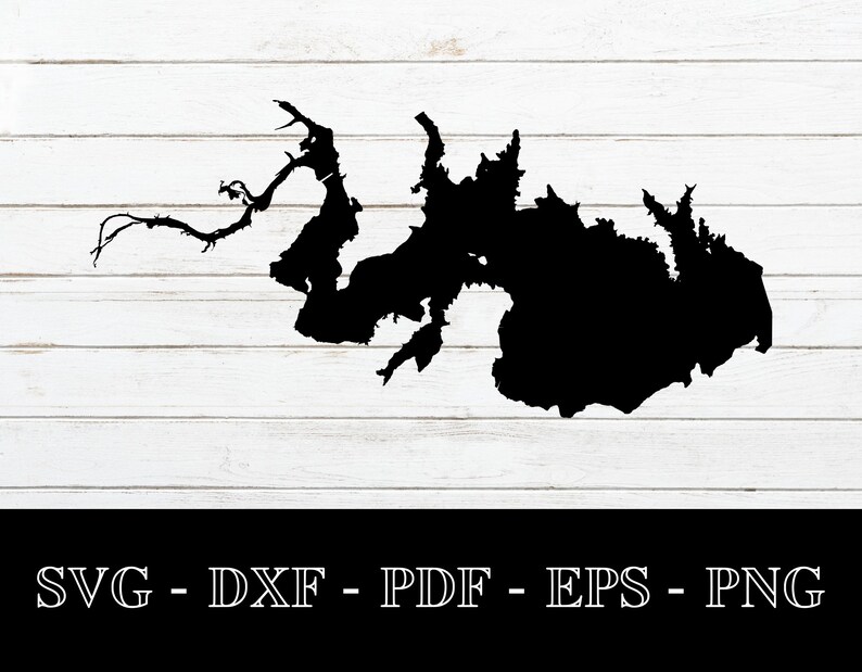 Choke Canyon Lake Texas Map Shape SVG Cut File PNG DXF Etsy Australia