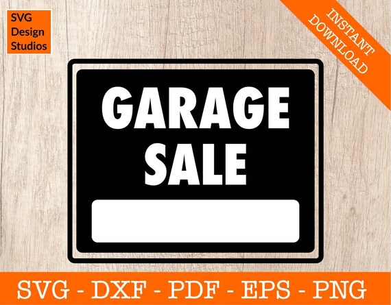 Yard or garage sale - pdf svg png image file