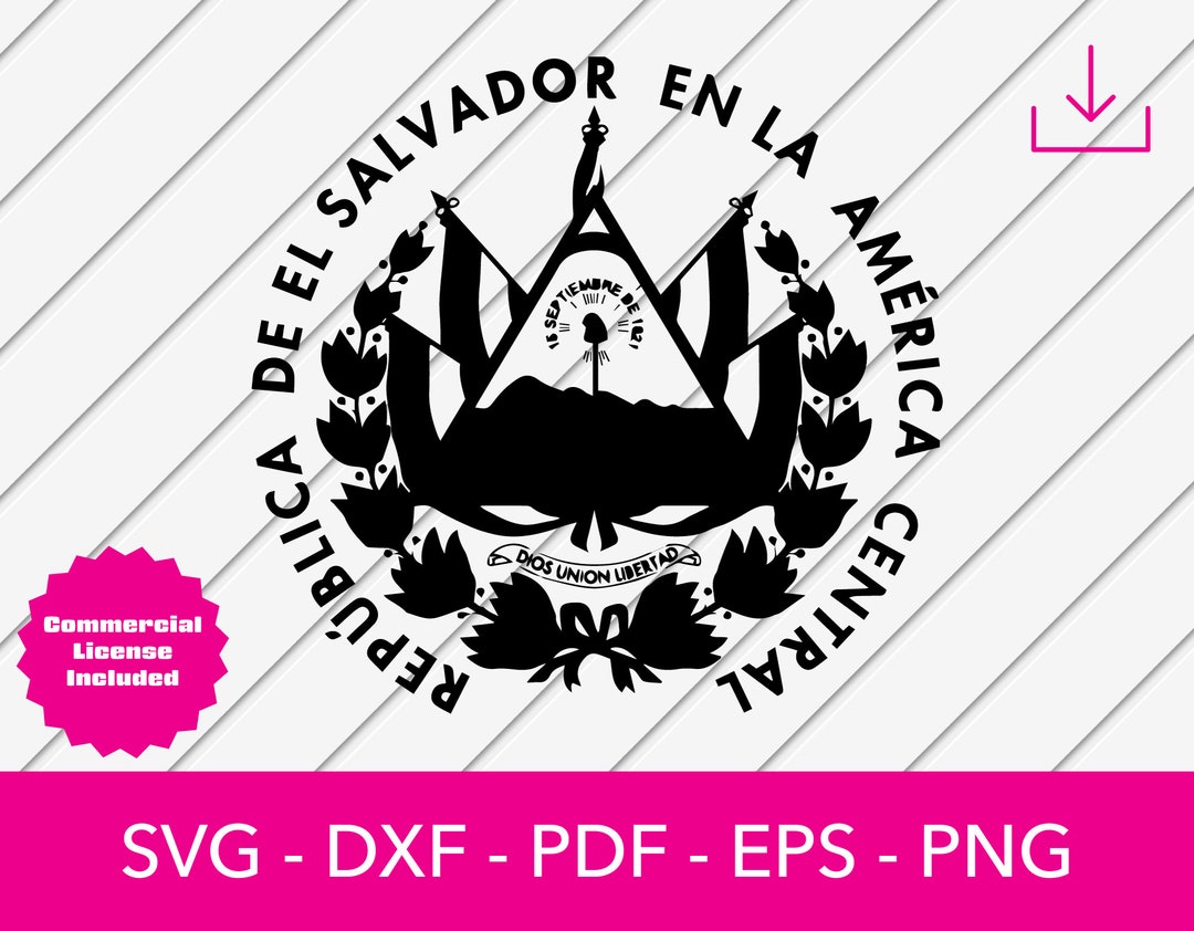 El Salvador Crest Svg, Seal, El Salvador National Flag Clipart SVG