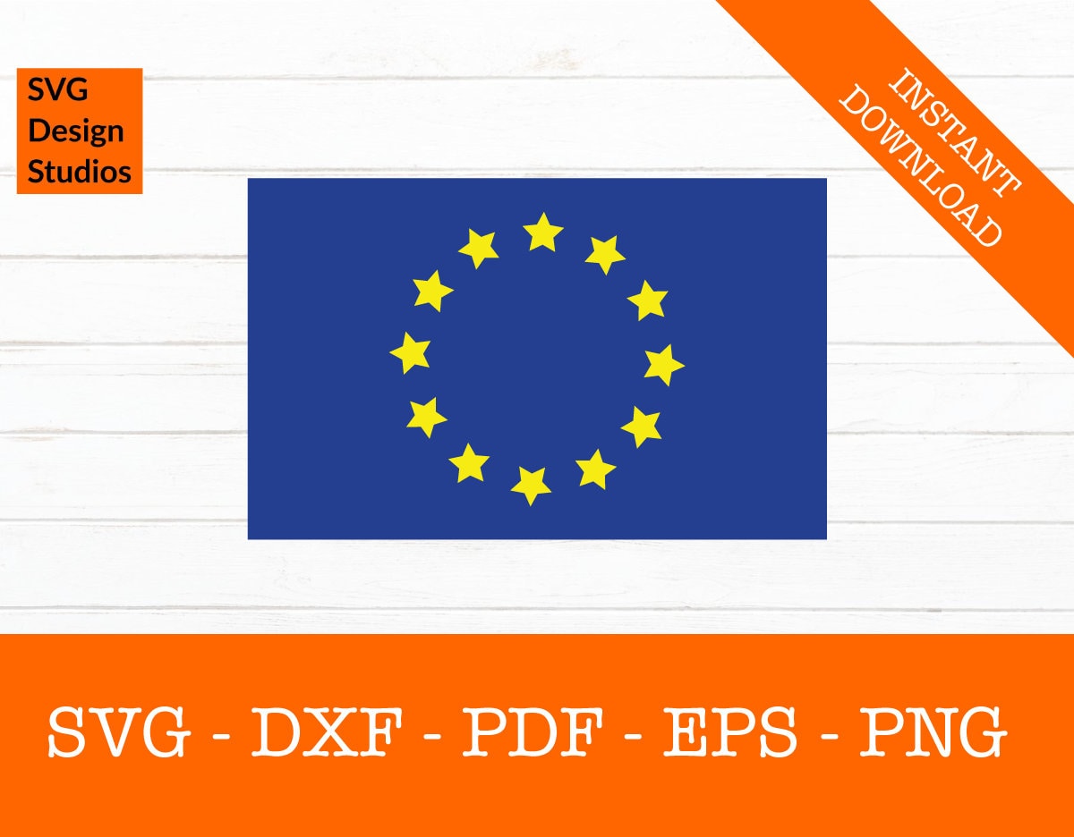 European Union Flag svg, EU Flag Svg, Europe Flag Svg, Cut File PNG