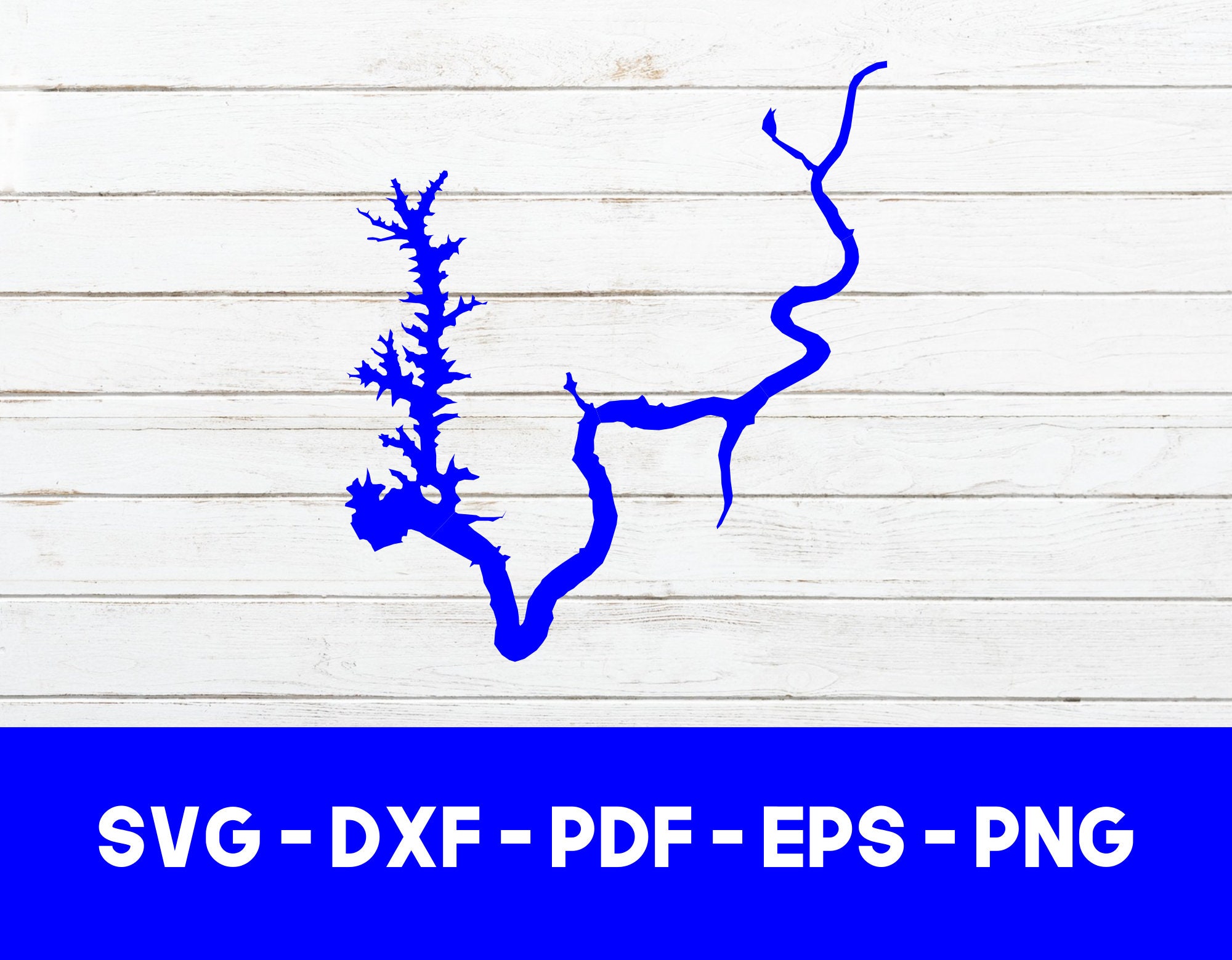 Summersville Lake West Virginia Map Shape SVG Cut File PNG Etsy