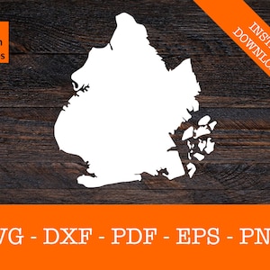 Brooklyn New York, New York Mappa Forma File di taglio SVG - png - DXF - Cricut - Clipart vettoriale - Design - Download istantaneo