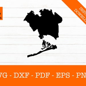 Queens New York, New York Mappa Forma SVG File di taglio - png - DXF - Cricut - Clipart vettoriale - Design - Download istantaneo