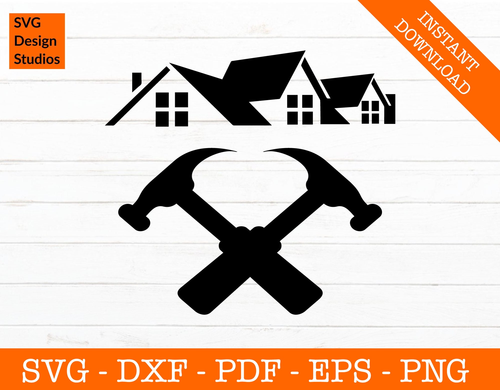 House Roof Svg, Roofing Svg, Roofer Svg, Eps, Dxf, Png, Pdf, Silhouette