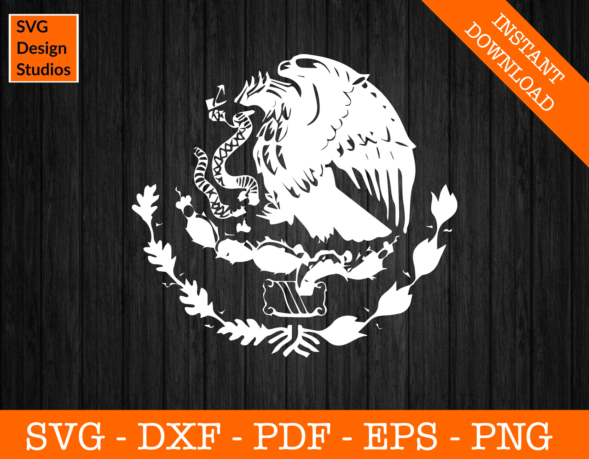 Mexican Eagle Flag Outline