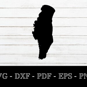 Lake Winnebago, Sahara Map Shape SVG Cut File - PNG - DXF - Cricut - Sommer Vektor Clipart Download