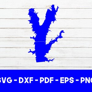 Rend Lake, Illinois Map Shape SVG Cut File - PNG - DXF - Cricut - Vector Clipart - Ontwerp - Instant Download - Commerciële licentie inbegrepen