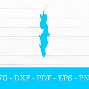 White Rock Lake, Texas Karte Form SVG geschnitten Datei - PNG - DXF - Cricut - Sommer Vektor Clipart