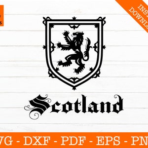 Ecosse Svg, Svg écossais, Ecosse Lion Svg, Clipart - fichier de coupe - png - dxf - Cricut - Vector Clipart - Design - téléchargement immédiat
