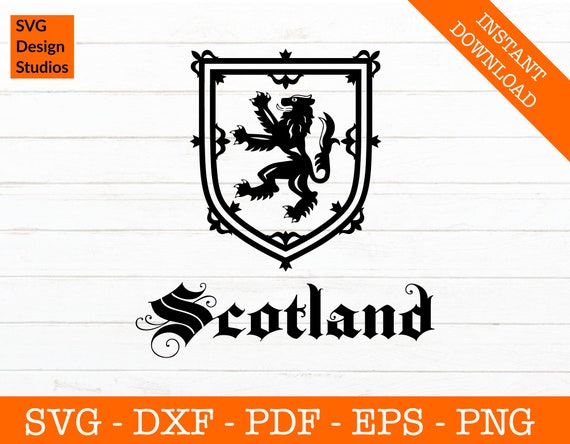 Scotland Svg, Scottish Svg, Scotland Lion Svg, Clipart - Cut File - png - dxf - Cricut - Vector Clipart - Design - Instant Download