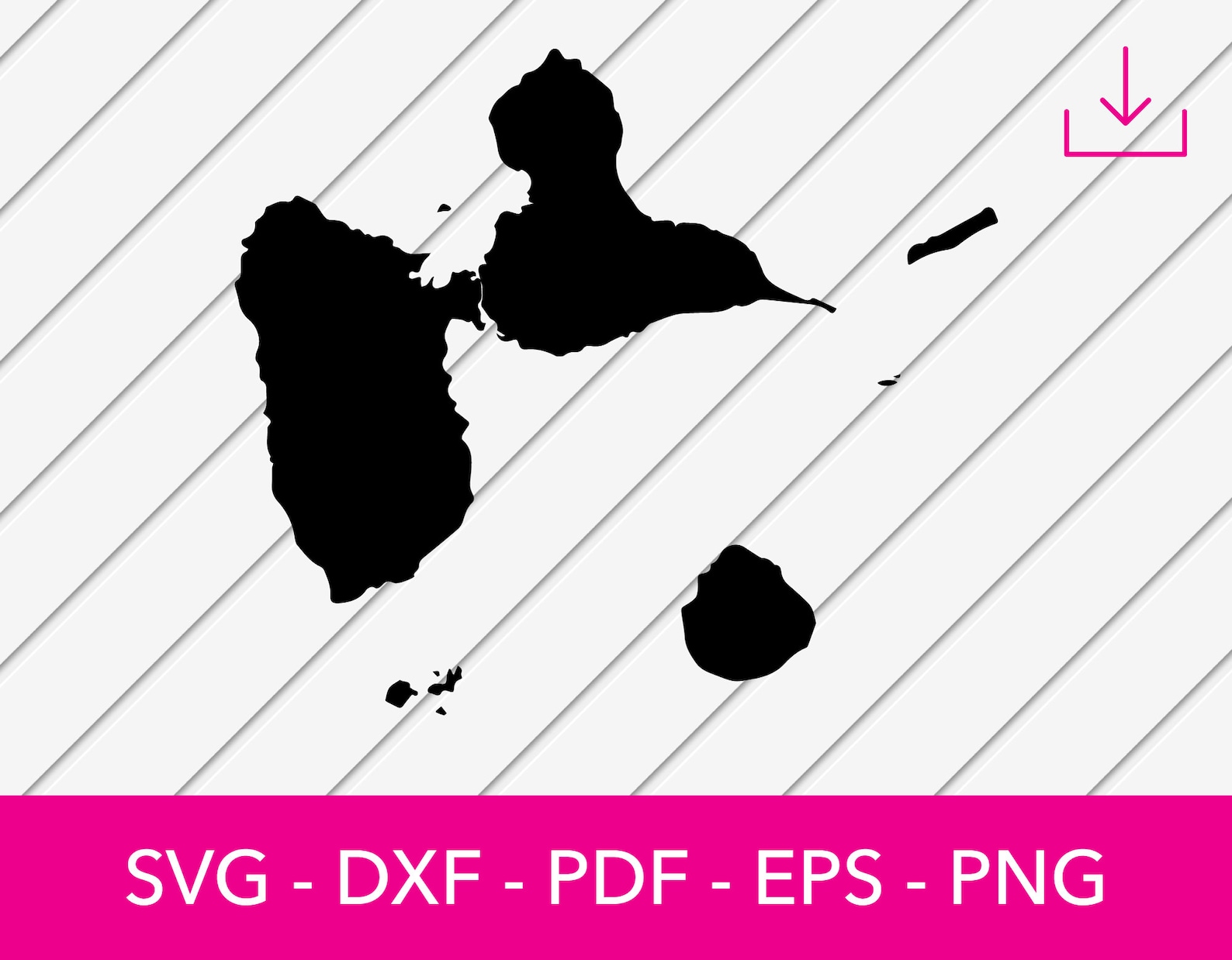 Guadeloupe Svg Guadeloupe Island Map Guadeloupe Svg - Etsy