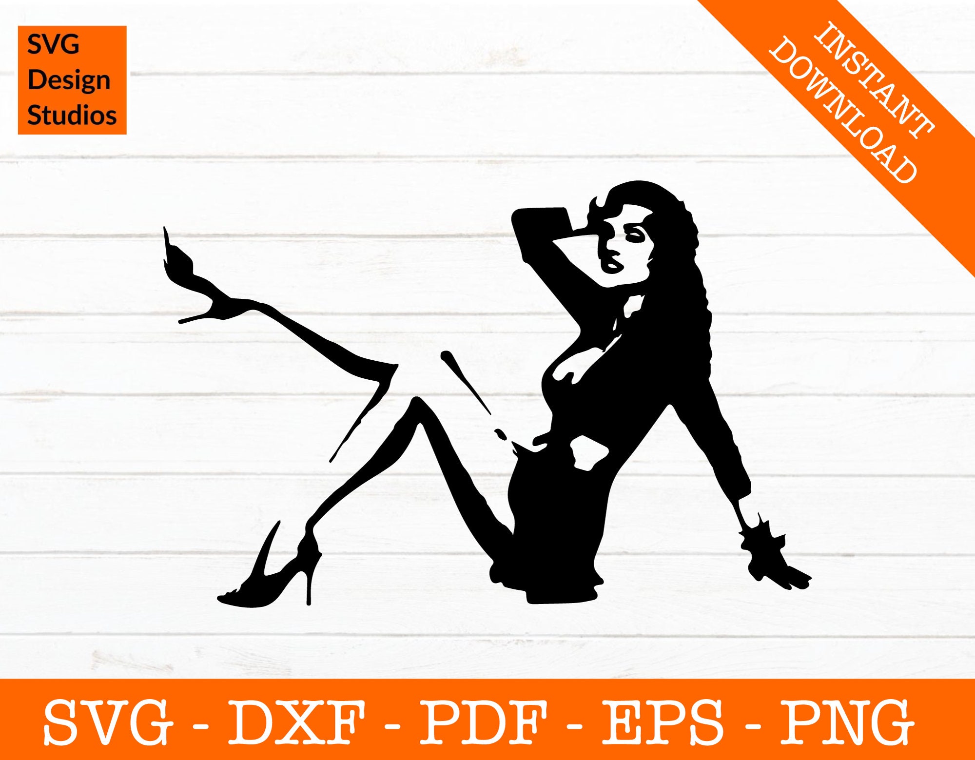 Pinup Girl Svg, Silhouette, Cricut, Cut File PNG DXF