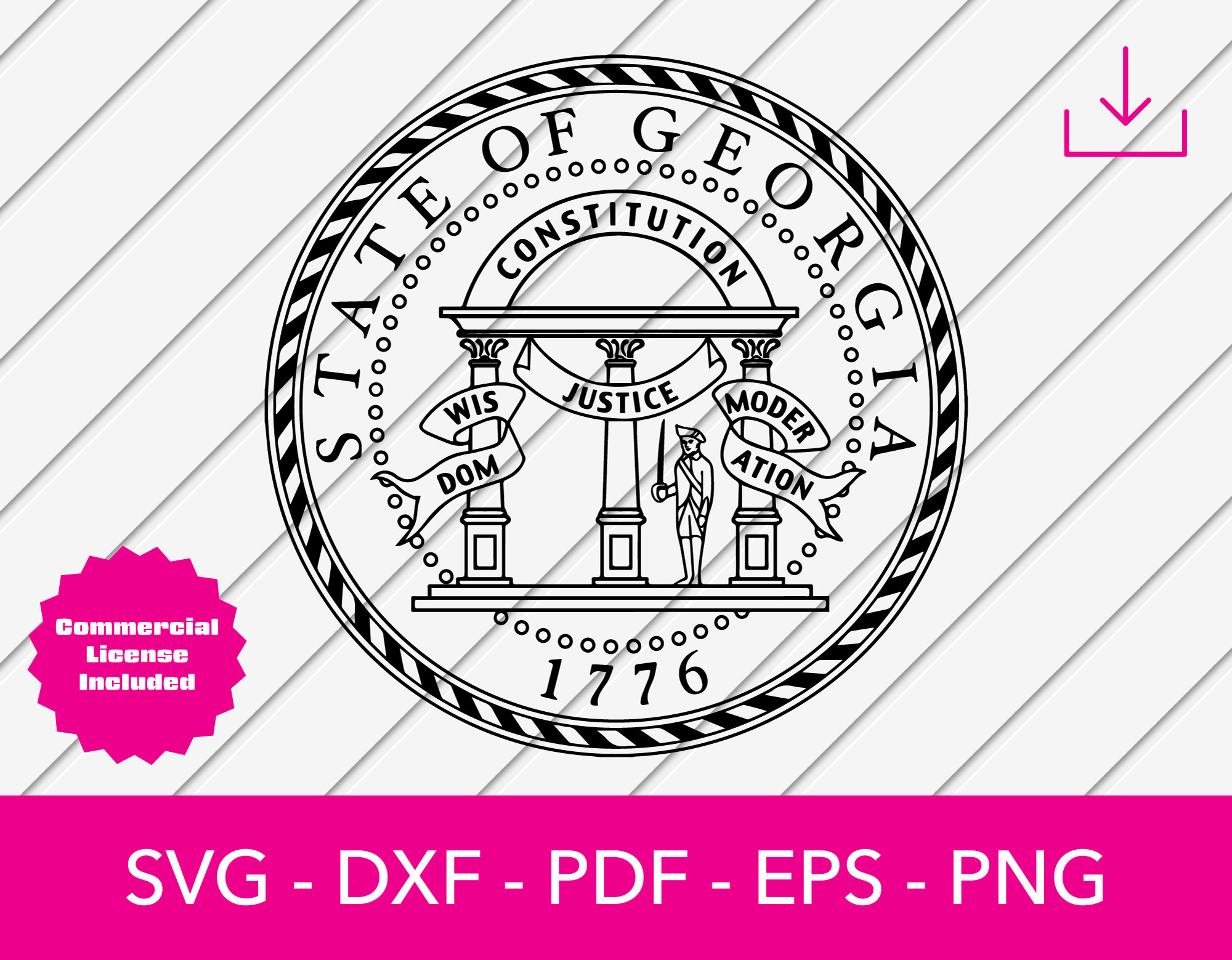 Georgia Svg, Georgia State Seal Svg, Georgia Flag Svg - Cut File - PNG