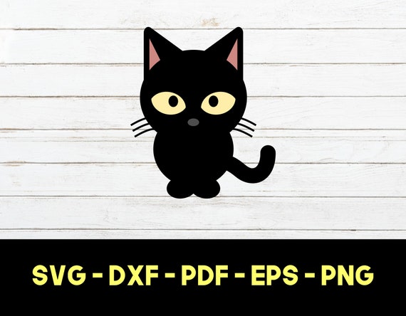 Download Black Cat Svg Black Halloween Cat Svg Cut File Png Dxf Etsy