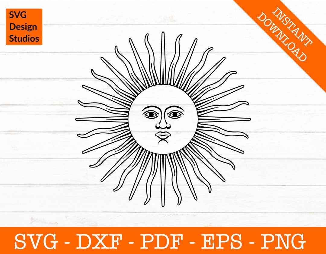 Argentina Svg, Argentine Sun, Sol De Mayo, Argentina Flag Clipart SVG