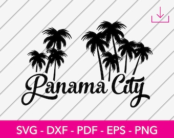 Panama City Svg, Florida Svg, Beach Svg Logo Svg, Cricut, Glowforge, Sublimation Files Vector Clipart - Instant Download