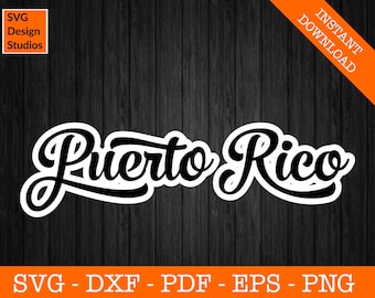 Retro Puerto Rico Svg, Puerto Ricam Flag, Puerto Rico Svg SVG Cut File - PNG - DXF - Cricut - Vector Clipart - Design - Instant Download
