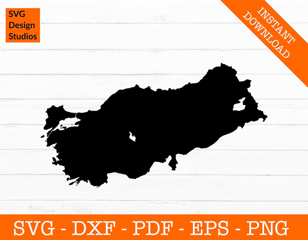 Turkey Svg, Turkey Country Map Svg, Turkish Map - Cut File - Png - Dxf ...