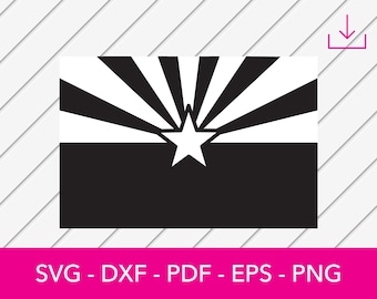 Arizona Flagge svg, Arizona Staatsflagge svg-PNG - DXF - Cricut - Clipart - Vinyl Die Cut - Cutter Template