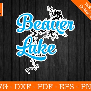 Beaver Lake SVG, Beaver Lake, Arkansas Karte, geschnitten Datei - png, eps, dxf, pdf, png - Cricut - Sommer Vektor Clipart - Kommerzielle Lizenz