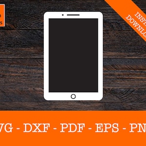 May include: A white smartphone with a black screen and a home button. The phone is on a dark wood background. The text "INSTANT DOWNLOAD" is in a white box with an orange background.