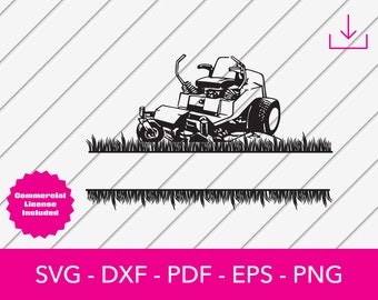 Zero Turn Lawnmower Svg, Lawn Mower Svg, Mower Split Frame Svg, Mower Logo Svg, Mowing Service Svg, Landscaper Svg, Landscaping Svg