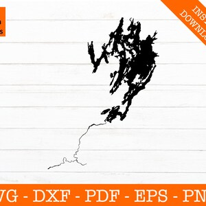 Lake Charleston, Ontario Kanada Karte SVG geschnitten Datei - PNG - DXF - Cricut - Sommer Vektor Clipart Download