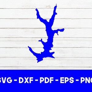 Lake Lurleen, Alabama Map Shape SVG Cut File - PNG - DXF - Cricut - Vector Clipart - Design - Instant Download