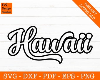 Rétro Hawaii Svg, Hawaii State Svg, Université, Collège, Clipart, Classique - Fichier coupé - PNG - DXF - Cricut - Vector Clipart - Design
