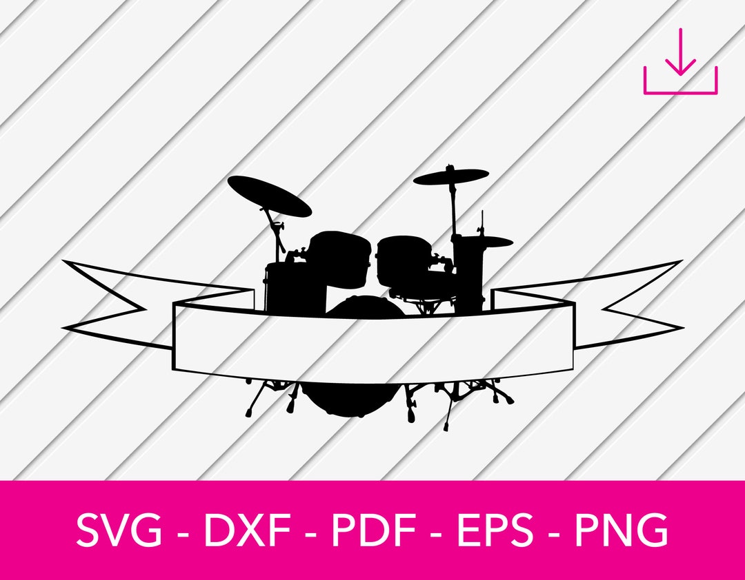 Drum Set Svg, Drummer Svg, Drumming Svg, Silhouette Shadow SVG Cut File ...
