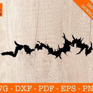 Lake Bowen, South Carolina Vektor SVG-Datei, Silhouette, Glowforge, Cricut geschnitten Datei eps, svg, dxf, png, pdf - Sommer Vektor Clipart